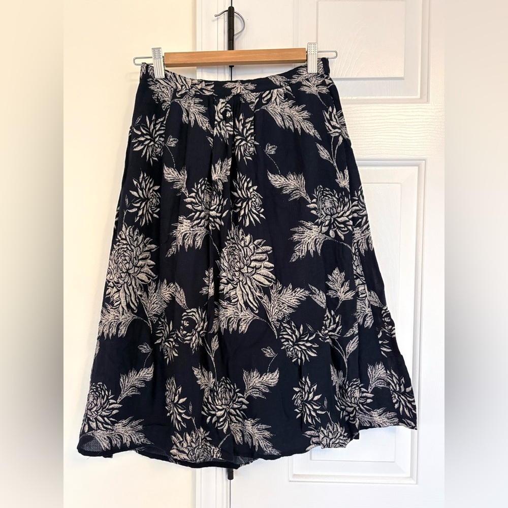 Lucky Brand Floral Midi Skirt Size XS